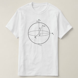 T-shirt Sphère Bloch   Physique / Maths Quantum Bit (Qubi
