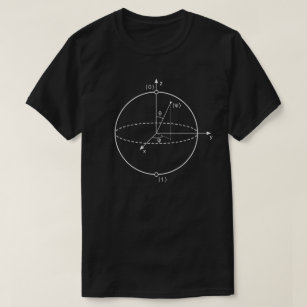 T-shirt Sphère Bloch   Physique / Maths Quantum Bit (Qubit