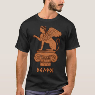 T-shirt Sphinx à Delphes - Figure rouge antique grecque
