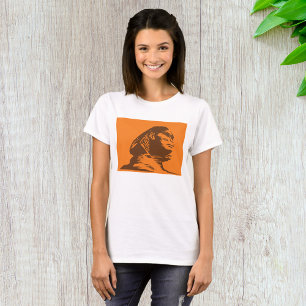 T-shirt Sphinx Mythique Créature Sur Orange