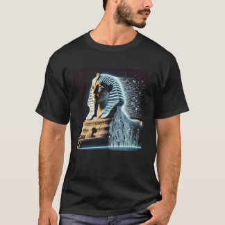T-shirt Sphinx numérique égyptien avec projections de conn