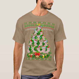 T-shirt Sphyn Chat Xmas Éclairage Arbre Sphyn Chat Vilain 