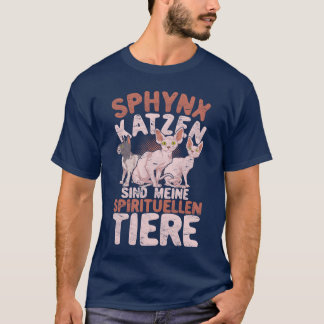 T-shirt Sphyn chats sont mes animaux spirituels chat fille