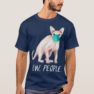 T-shirt SPHYNX Chat Ew Personnes Chat Porter Le Masque Vis