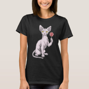 T-shirt Sphynx Chat Lollipop