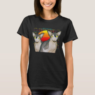 T-Shirt   Sphynx Katze Ninja Zwillings-verrückter