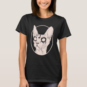 T-shirt Sphynx Métal Mort Chat Vêtements Sataniques Pour H