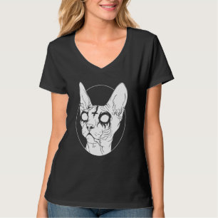 T-shirt Sphynx Métal Noir Chat I Goth And Death Metal