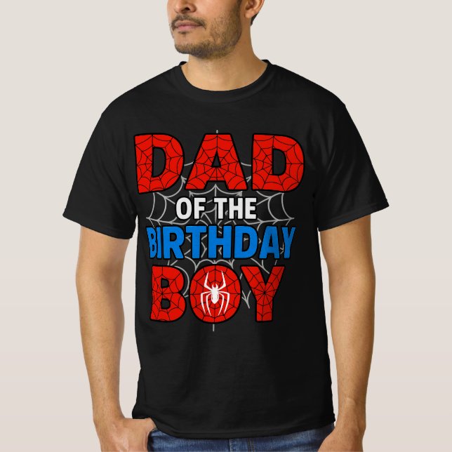 T-shirt Spider fête d'anniversaire papa | Papa officiel (Devant)