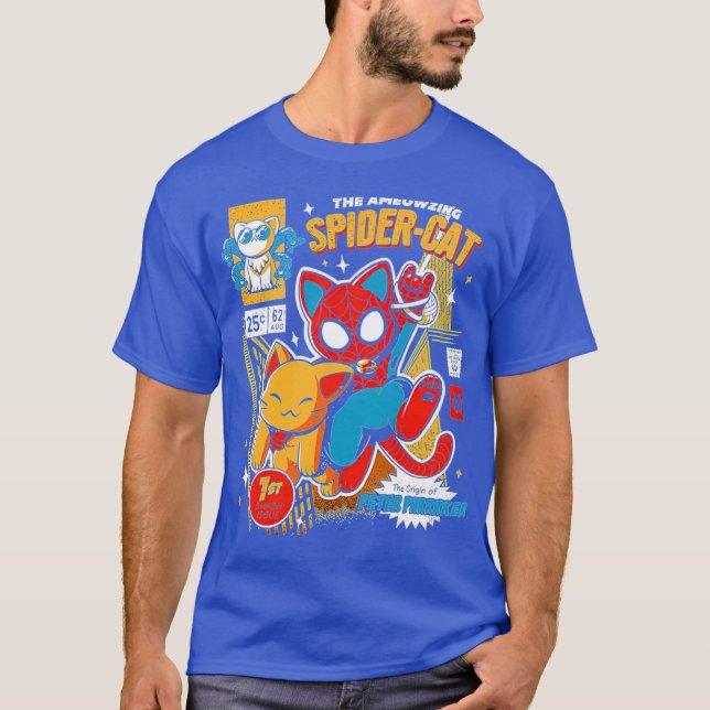 T-shirt Spider Man Cat (Devant)