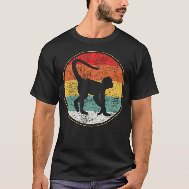 T-shirt Spider Monkey Retro Vintage (Devant)