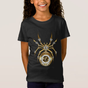 T-Shirt Spider Steampunk sur Arrière - plan pourpre