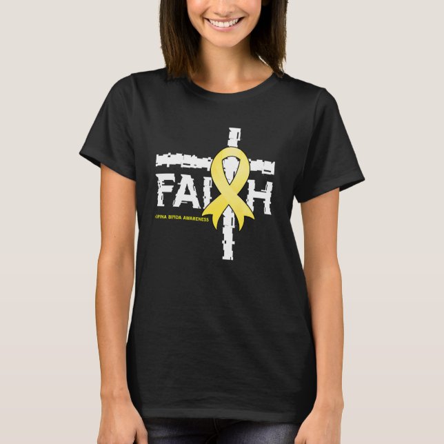 T-shirt Spina Bifida Awareness Christian Faith & Cross 1 (Devant)