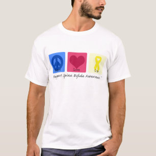 T-shirt Spina bifida de traitement d'amour de paix