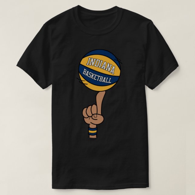 T-shirt Spingle du doigt de basket de l'Indiana (Design devant)