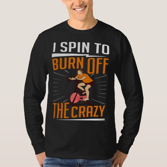 T-shirt Spinning Wheel Workout Bike Fitness Exercise  5 (Devant)