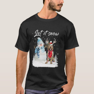 T-shirt Spinone Italiano Père Noël Chien Noël Bonhomme de