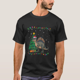 T-shirt Spinosaurus Santa Hat Hommes Femmes Enfants Noël T