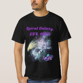 T-shirt Spiral Galaxy l EST 1950 l espace Cool l Noir