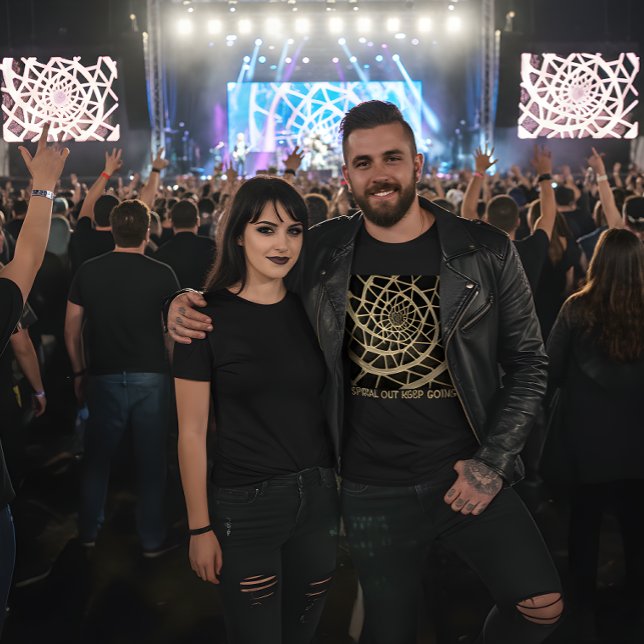 T-shirt Spiral Out Continuez - Art & Musique Fusion Tee (Créateur téléchargé)