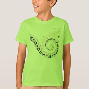 T-shirt spirale de piano classique
