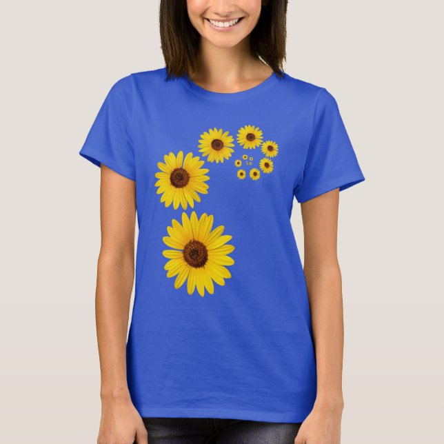 T-shirt Spirale de tournesol (Devant)
