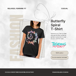 T-shirt spirale papillon