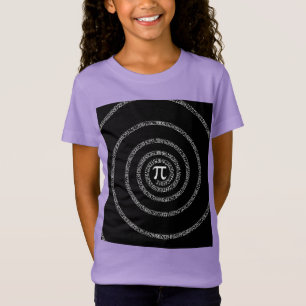 T-Shirt Spirale pour Pi en style noir