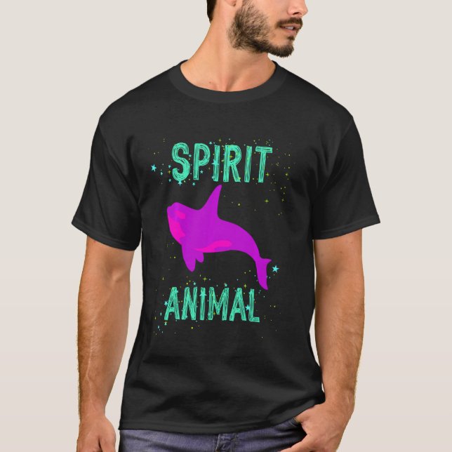 T-shirt Spirit Animal Orca Whale Lover Animals Comfort Cut (Devant)