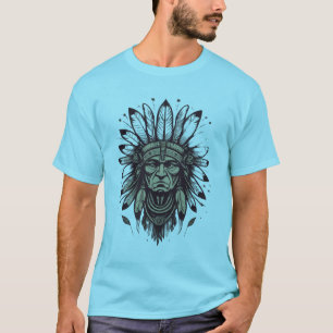 T-shirt Spirit Lines : Célébration du système amérindien