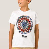 Spirituel Mandala Yoga Om Rust Bleu Customisé