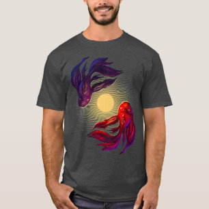 T-shirt Spirituel Zen Koi Poisson dans Moon Pond Premium