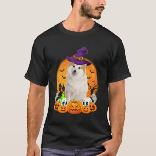 T-shirt Spitz Chien Et Lune Costume Halloween Amoureux des