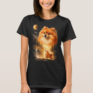T-shirt Spitz Nain Hurleur à la Lune Mystique Vintage
