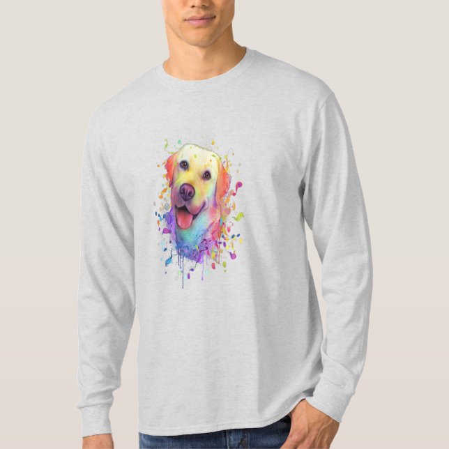 T-shirt Splash Art Labrador Retriever Lab Gift Men Women (Devant)