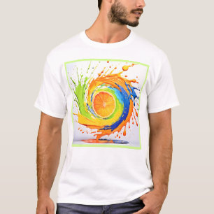T-shirt Splash Citrus de la conception des couleurs