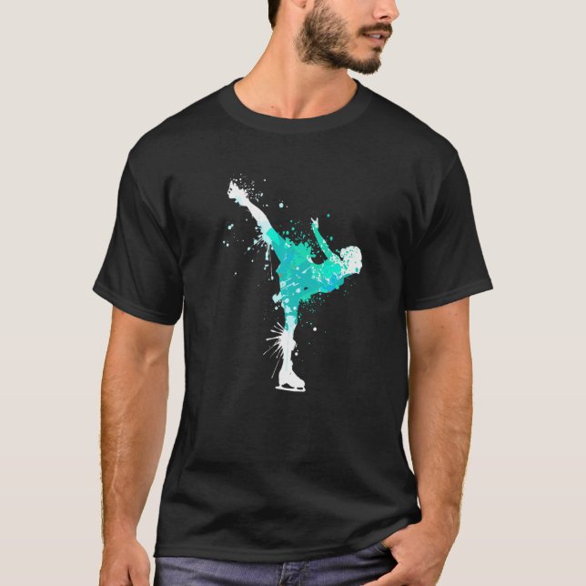 T-shirt Splash Wintersport Ice Dance Figure patineuse fill (Devant)