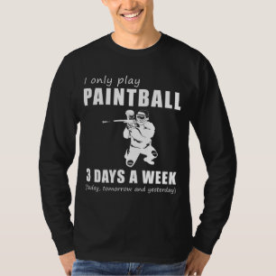 T-shirt Splatter et Snicker - Je ne joue qu'à My Paintball