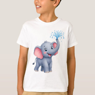 T-shirt Splish Splash ! Petit éléphant s'amuse dans l'eau