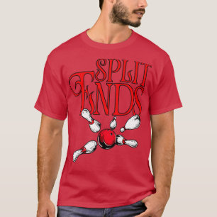 T-shirt Split Ends drôle nom de l'équipe de bowling T