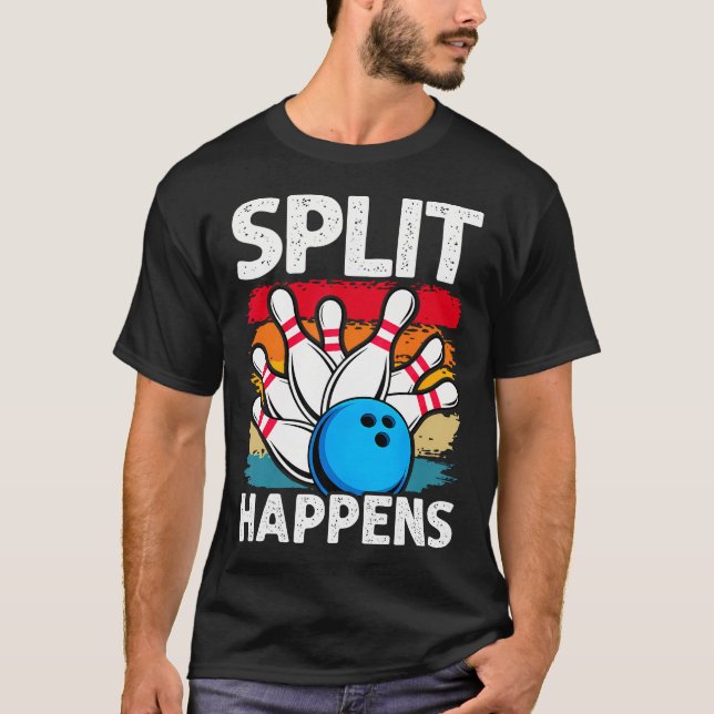 T-shirt Split Happens Bowling (Devant)