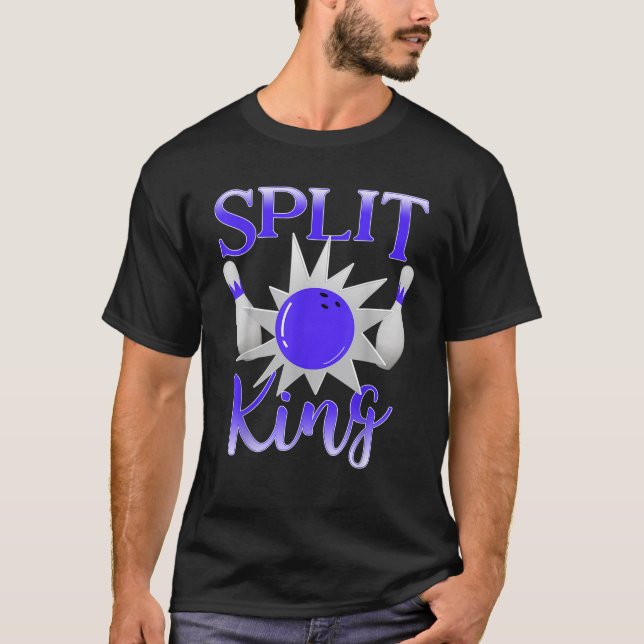 T-shirt Split Happy Split King Funny Bowling Design pour (Devant)