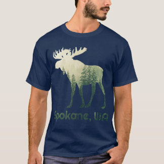 T-shirt Spokane WA Moose Forest Tree Hunter