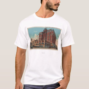 T-shirt Spokane, WA - vue de l'hôtel #1 de Davenport