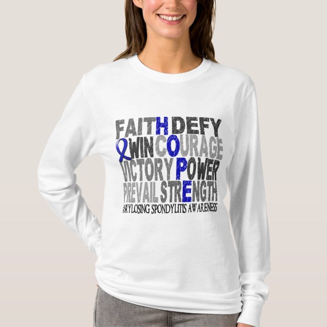 T-shirt Spondylarthrite ankylosante de collage de mot (Devant)