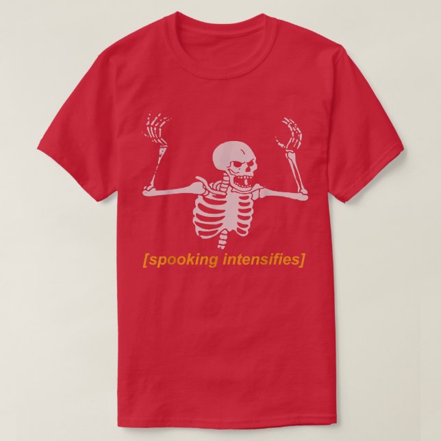 T-shirt Spooking renforce Éffrayant Effrayant Skeleton mem (Design devant)
