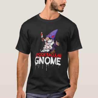 T-shirt Spooktacular Gnome Funny Women Halloween Day Celeb