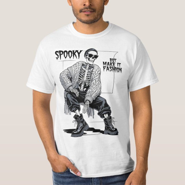 T-shirt Spooky But Make It Fashion Funny Skeleton (Devant)