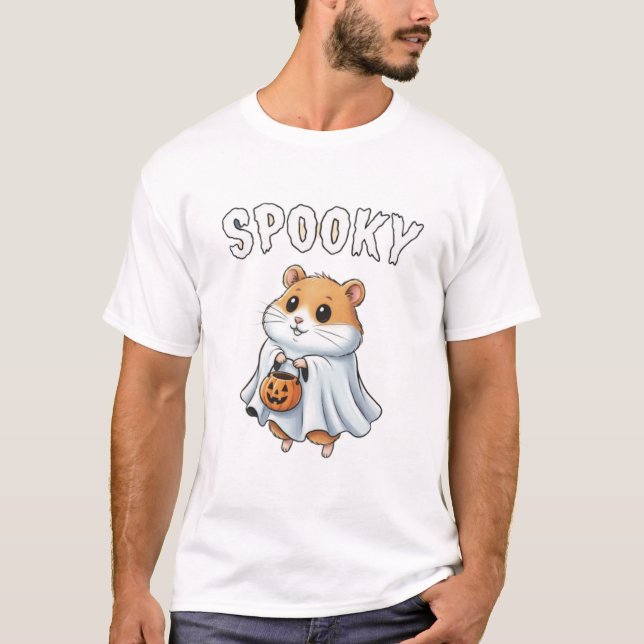 T-shirt Spooky – Halloween Hamster TinyFur Tee (Devant)