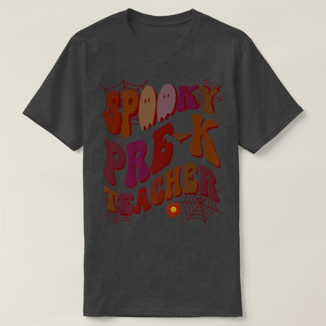 T-shirt SPOOKY PRE-K TEACHER Costume This Is My Faboolous2 (Design devant)